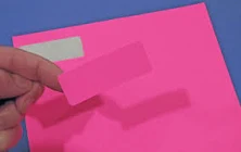 Prolabel Dayglo Fluorescent Pink 2 5/8 x 1 inch Rectangular Labels 25 Sheets P26