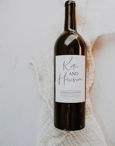 Set of 10 Personalized Wine Labels for Anniversaries, Weddings, Receptions, and Parties | Bottle Labels | Wine Stickers | Party Gifts