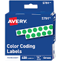 Avery Permanent Self-Adhesive Color-Coding Labels