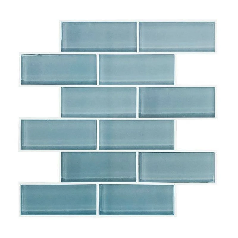 RoomMates Subway Stick Tile Wall Decal 4-piece Set, Blue