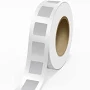 2 x 2 Inch Roll of Square Labels - Durable Metallic - Silver Foil - 125 Pack