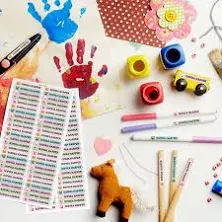 100 Waterproof Personalized Mini Name Labels for Kids- Name Labels