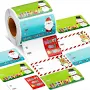 1 Roll Self-Adhesive Christmas Gift Tags, Self-Adhesive Name Tag Christmas Labels with 500 Sheet, to-from Format Stickers for Wrapping Paper & Holiday