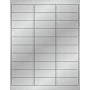 2 5/8 x 1" Silver Foil Rectangle Laser Labels