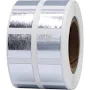Small Metallic Silver Stickers 1/2" Square Quantity 1,000 | Wholesale Labels | InStockLabels