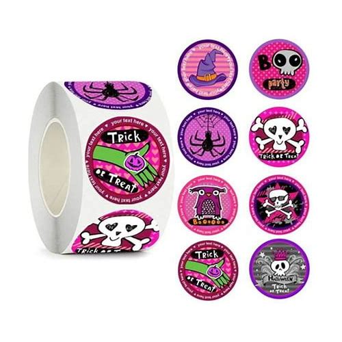 500X/Roll Halloween Stickers Spi…