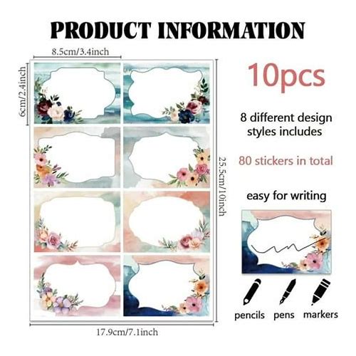 10Sheets PVC Waterproof Blank …