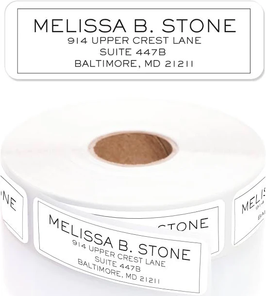 Personalized Simple Outline Rolled Address Labels