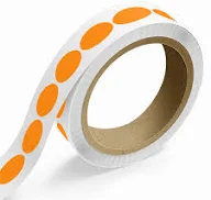 JAM Paper Neon Orange 1 2 Inch Roll of Oval Labels