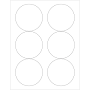 3.33" White Circle Laser Labels