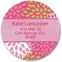 Personalized Pretty Pink Round Self-Stick Address Labels-144 per Set
