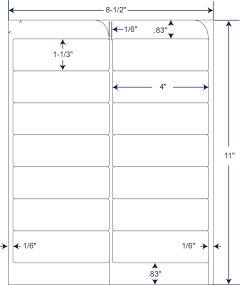Compulabel 345781 - 4" X 1-1/3" Removable Mailing Sheeted Labels - (1000 Sheets) - For Use In Inkjet & Laser Printers
