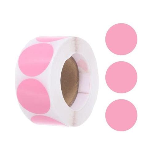 Uxcell 500Pcs Pink Round Sticker…