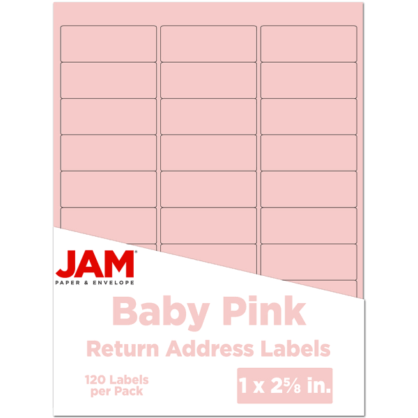 JAM Paper Baby Pink Mailing Address Labels