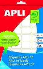 APLI 10 WHITE LABELS 53 X 100 MM
