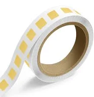 JAM Paper Gold Foil 1 1 Roll of Square Labels