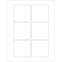 3 x 3inch White Recta Laser Label 600/CS Model LL166