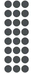 1" Dark Grey Gray Round Label Dots Stickers Color Coding Inventory 1