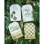 Christmas Gift Tags Holiday Present Stickers Merry & Bright 4 Different Designs 2 x 3 Inch 100 Total