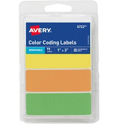 Avery Color Coding Labels 1" x 3