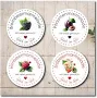 Jam stickers self-adhesive – 24 labels Ø 4–8 cm – personalizable for jam, honey, wedding, party gifts