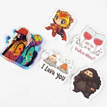 Self Adhesive Uv Waterproof Holographic Sheets Sticker Anime Vsco Clean Pvc Label Custom Logo Die Cut Vinyl Stickers