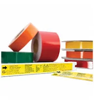 Adhesive Labels, 3" x 100', Red by HellermannTyton 558-00373