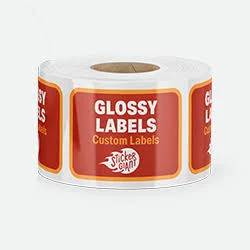 10000 Rectangle Glossy Labels - QTY: 10,000 | Custom | StickerGiant