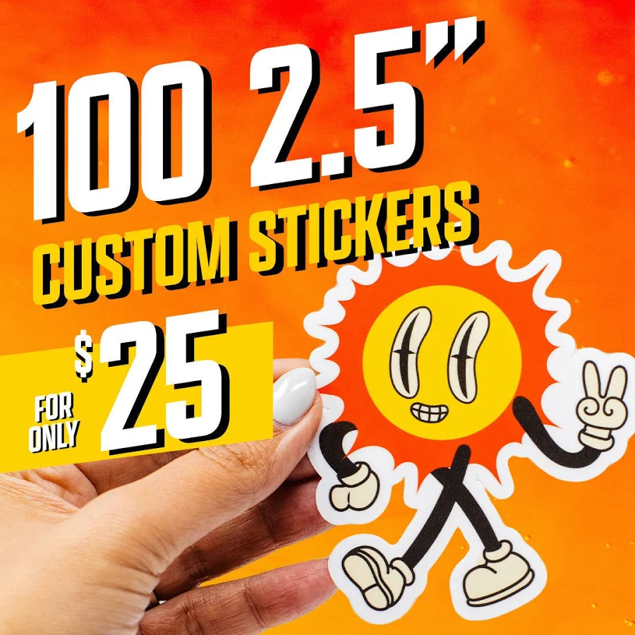 Sticky Brand Custom 2.5" Vinyl Stickers