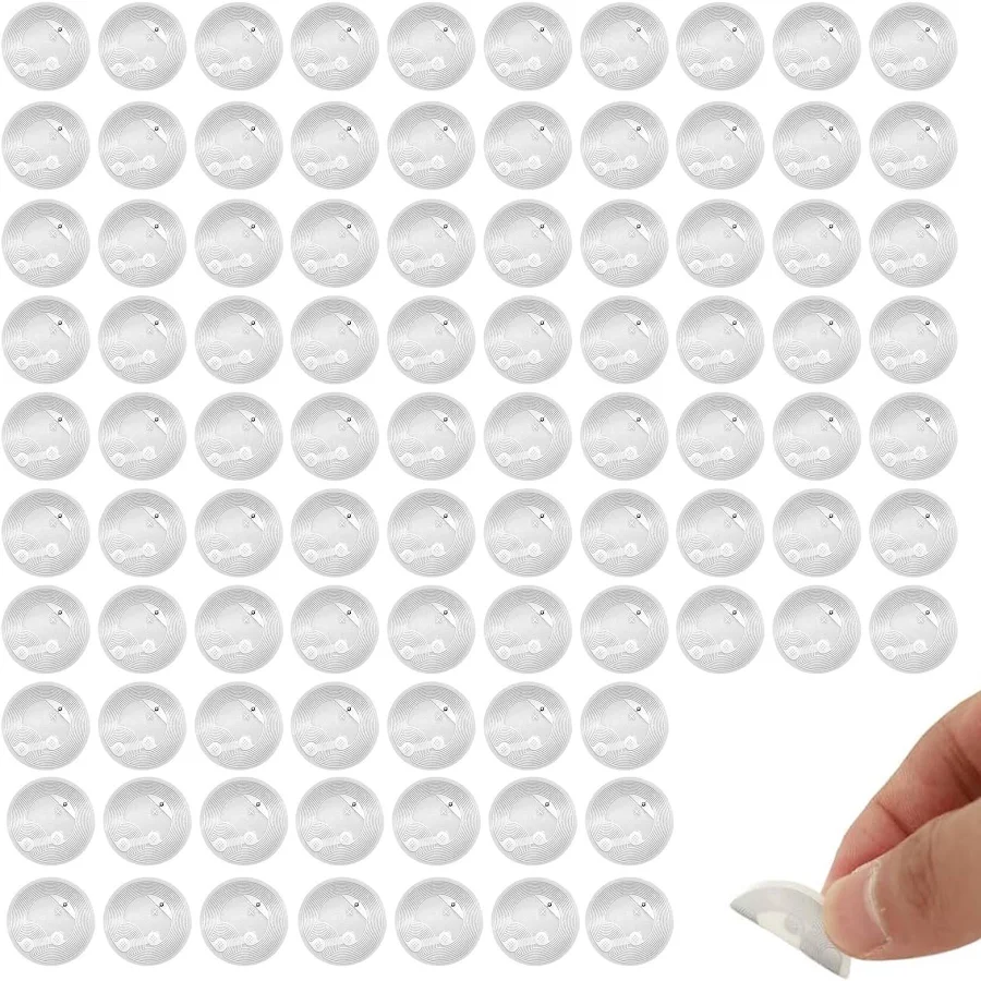 100 Pcs Nfc Tags Sticker Nfc Chips Ntag215, Adhesive Back, Rewritable