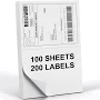 PAPRMA Half Sheet Self Adhesive Shipping Labels for Laser & Inkjet Printers