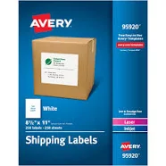 Avery Laser Inkjet Shipping Labels 95920