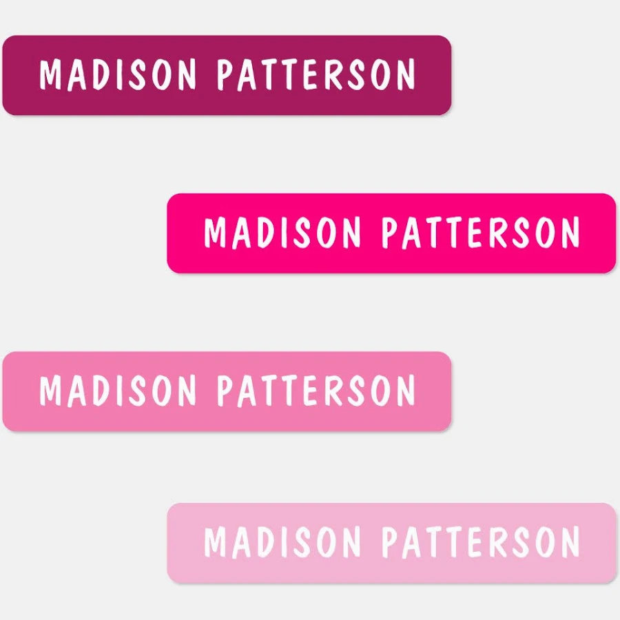 Simple Custom Modern Personalized Name Clothing Labels