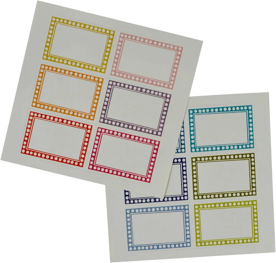 12 Large Self-Adhesive Labels