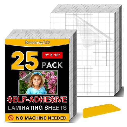 25 Pack Self Adhesive Laminatin…