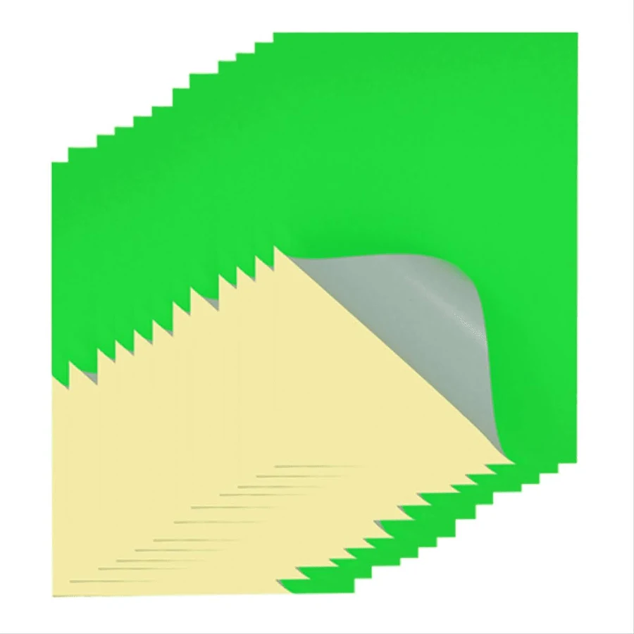 A4 Sticker Paper -A4 Labels 8.27x11.69 Inch for Laser/Inkjet Printers Office School Fluorescent Green