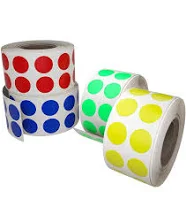 Royal Green Round Dot Label 13mm 0.50 inch Dots in a roll for Inventory Stickers