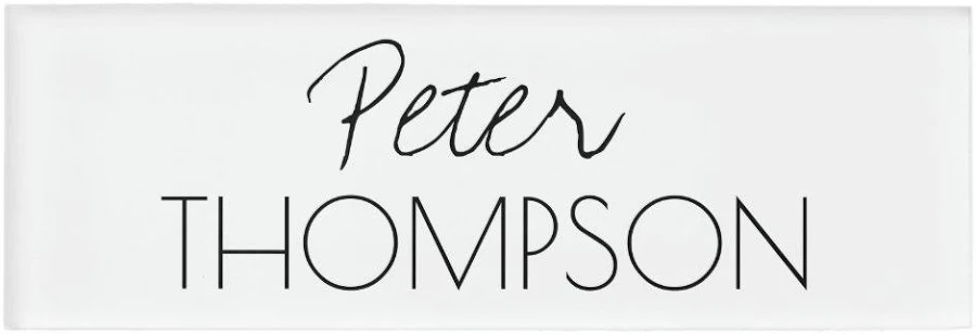 name, simple and clear name tag