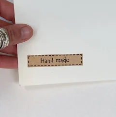 160 x Handmade Label Stickers - small rectangular crafter adhesive labels, Self-seal for handmade products