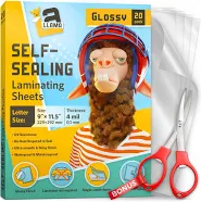 Self Adhesive Lamination Sheets 9 X 11.5 Inches 4 Mil Thick