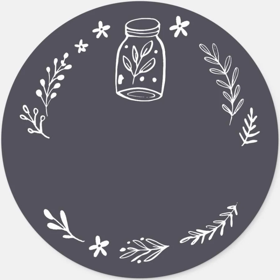Jar / Spice Blank Sticker Label