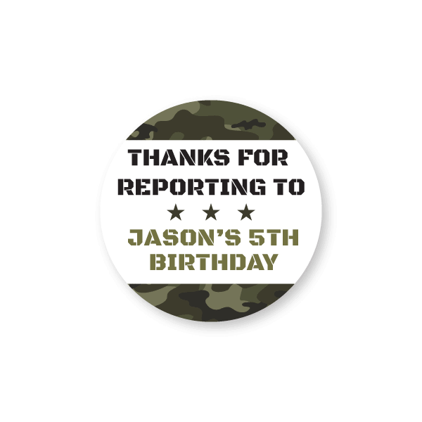 Current Labels Personalized Round Peachy Party Sheeted Stickers