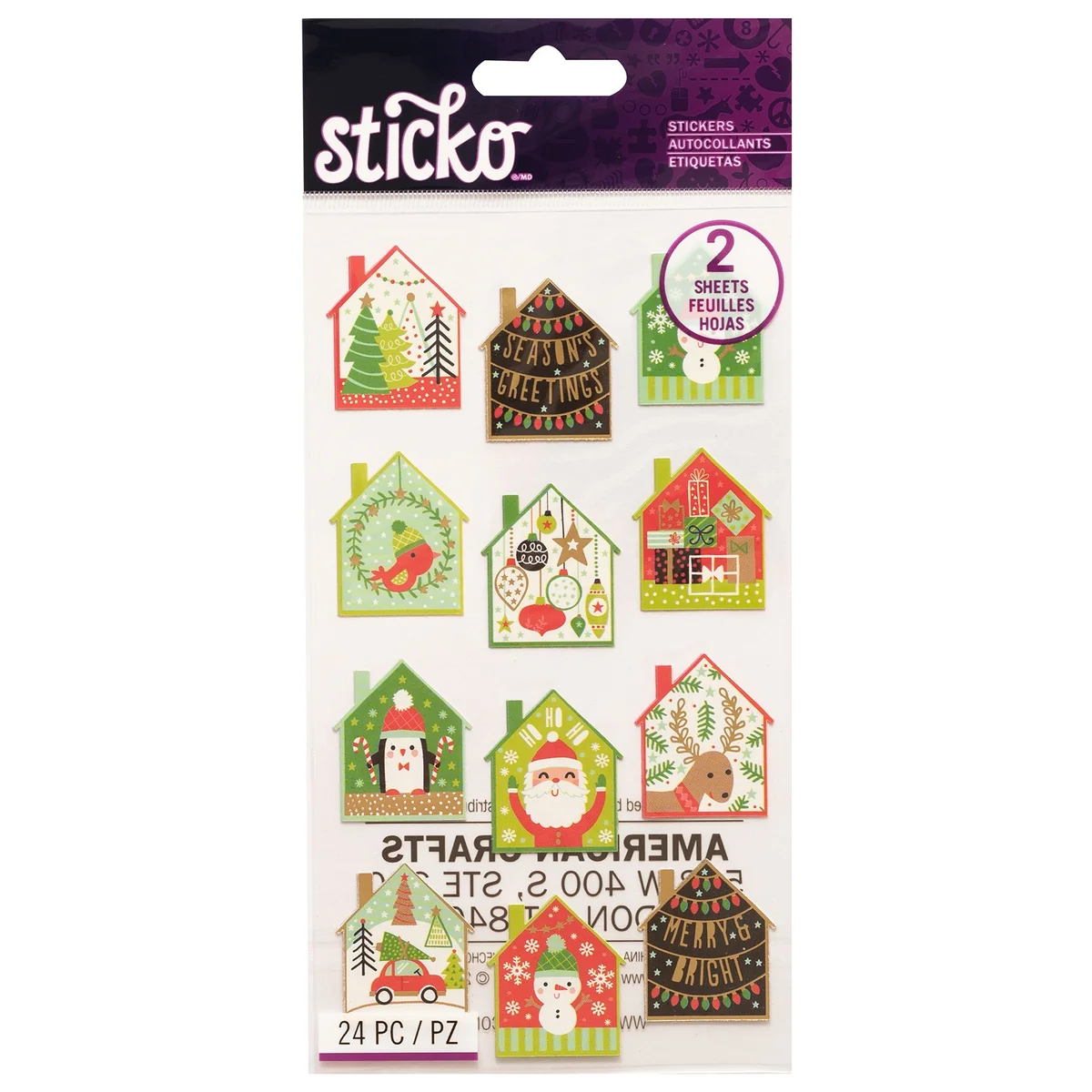 Sticko Flat Stickers Holiday Scene