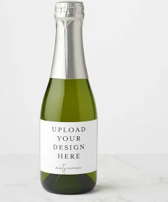 Mini Sparkling Wine Bottle Labels 3" x 2" (set of