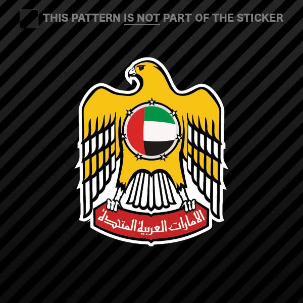 Emirati Emblem Sticker Self Adhesive Vinyl United Arab Emirates Flag ARE | Self-Adhesive | Graphic
