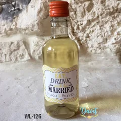 2.5 x 2 inch Die Cut Mini Wine Bottle Wedding Personalized Waterproof Labels - hundreds designs - any color or wording WL-126