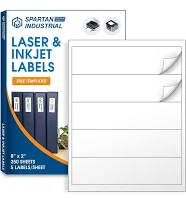 8" x 2" Matte White Water Bottle Labels - Not Waterproof - Compatible with Inkjet and Laser Printers - 250 Sheets, 1250 Total Wraparound Paper