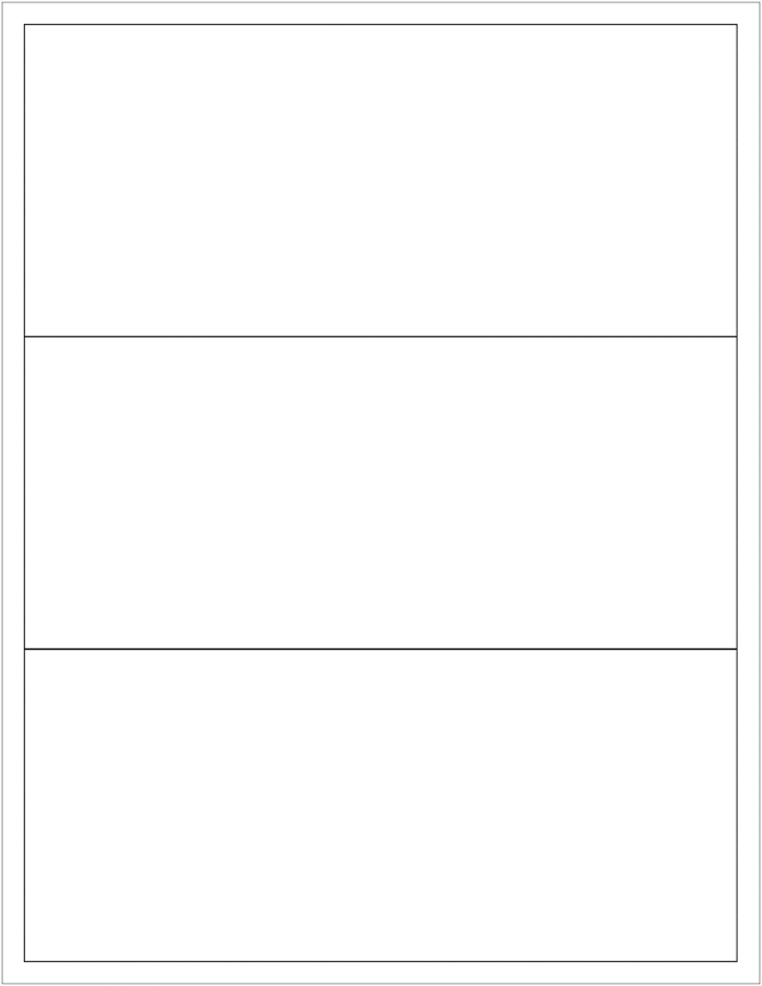 8 x 3 1/2" White Rectangle Laser Labels