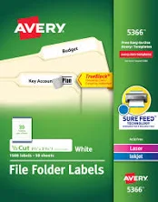 Avery TrueBlock File Folder Labels
