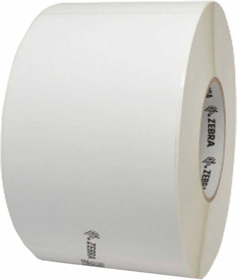 Zebra Barcode Printer Labels: 4 in Label Wd, 6 1/2 in Label Ht, White, 3 in Core Dia., Smooth Coated Model: 10000289